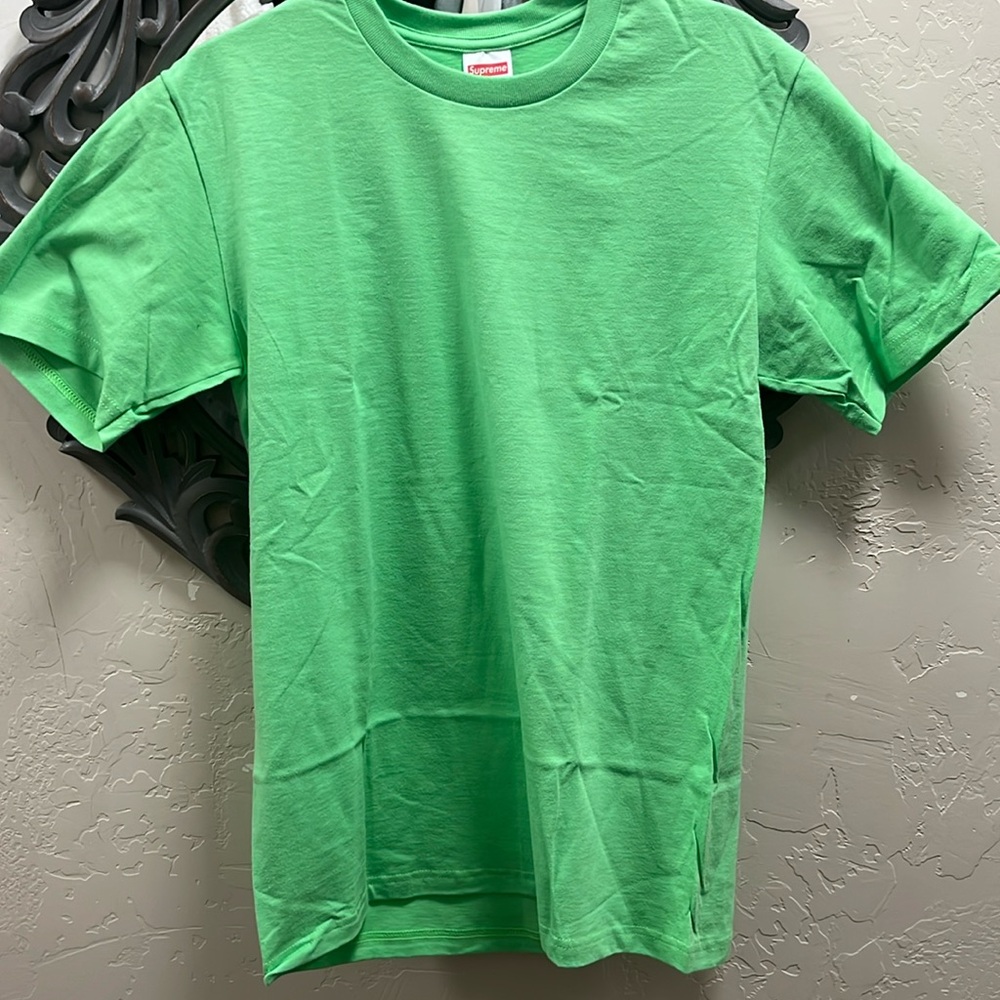 Lime green supreme t-shirt